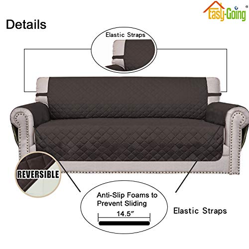 Reversible Couch Cover (Chocolate/Ivory / Large Sofa)