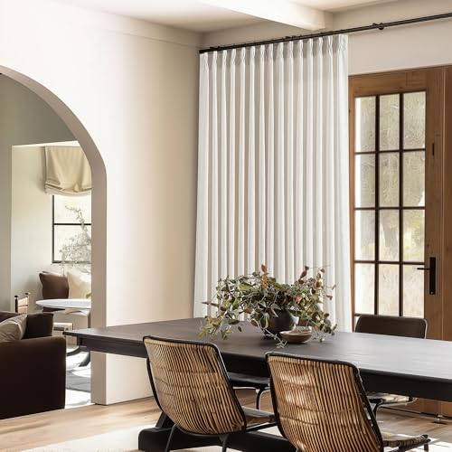 Natural Pinch Pleated Linen 90 Inch Curtains 100 Inch Width (Natural / 100"W x 90"L (Pack of 1))
