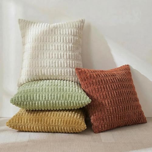 4 Packs Decorative Throw Pillow Covers for Living Room Couch Bed (20" x 20" (Pack of 4) / Fall)