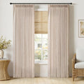 Pinch Pleated Linen Curtains 96 Inch Sand Beige 2 Panels (Sand Beige / 40"W x 96"L (Pack of 2))