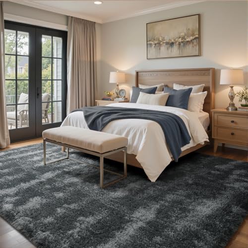 Shag Rugs for Bedroom Living Room (Ff Grey 5sm02 / 4' X 6' (Rectangular))