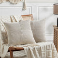 2 Packs Neutral Taupe Decorative Throw Pillow Covers 18x18 Inch for Living Room Couch Sofa (Neutral Taupe / 18" x 18" (Pack of 2))