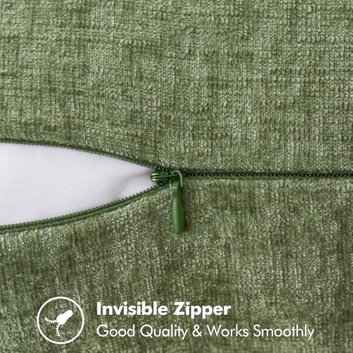 Decorative Couch Throw Pillow Covers 18x18 Inch Sage Green 2 Pack (Sage Green / 18" x 18" (Pack of 2))
