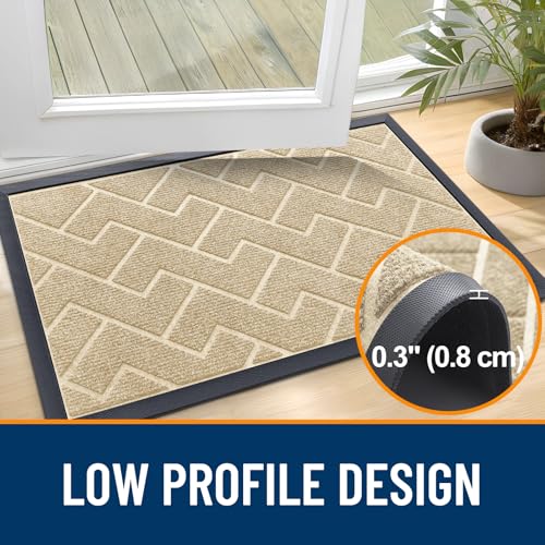 Front Door Mat Outside 47x32 (Beige / 47" x 32")