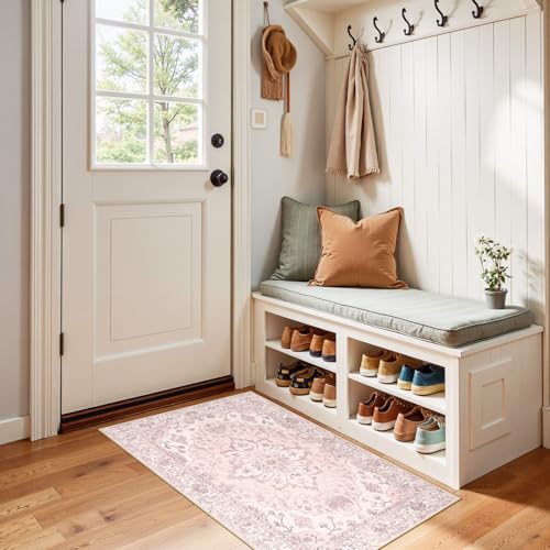 Washable Area Rug (Pink / 2' x 4' (Rectangular))