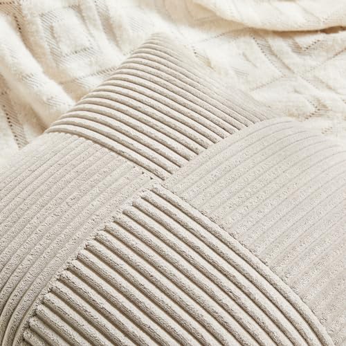 2 Packs Neutral Taupe Samll Decorative Throw Pillow Covers 14x14 Inch with for Couch Bed Sofa (Neutral Taupe / 14" x 14" (Pack of 2))