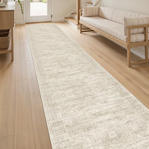 Runner Rug 2x12 Washable Non (Beige / 2' x 12' (Runner))