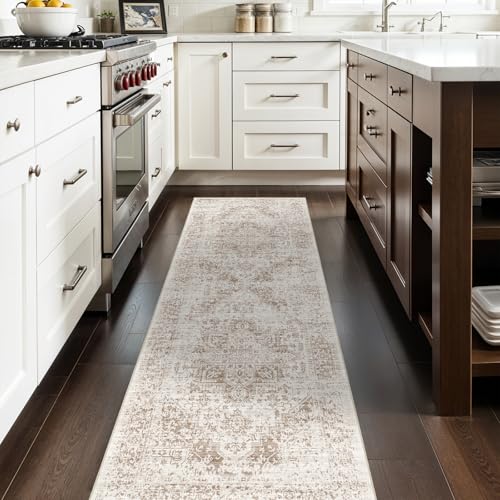 2'6"x8 Washable Runner Rug (Ivory/Beige / 2'6" x 8' (Runner))