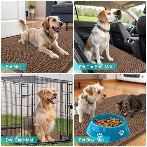 Dog Door Mat for Muddy Paws 70x32 (Mocha / 70" X 32")