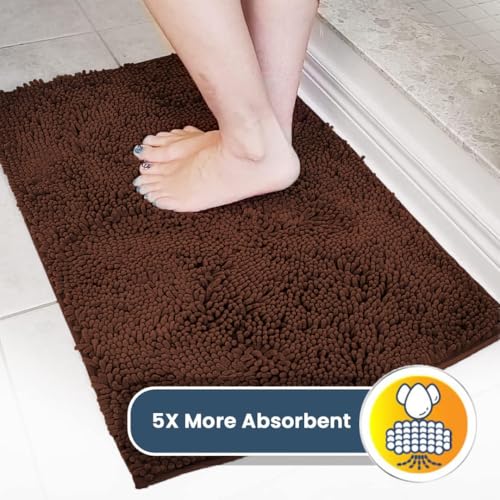 Super Water Absorbent Door Mat Indoor (Chocolate Brown / 48" x 72")