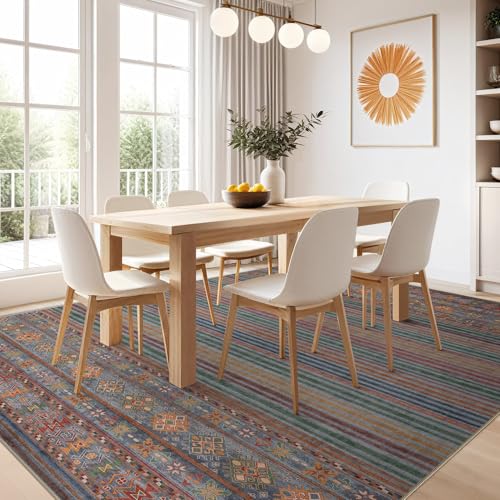 Boho 5x7 Area Rug Living Room Rugs Machine Washable Multi Color (Multi Color 01 / 5' X 7' (Rectangular))