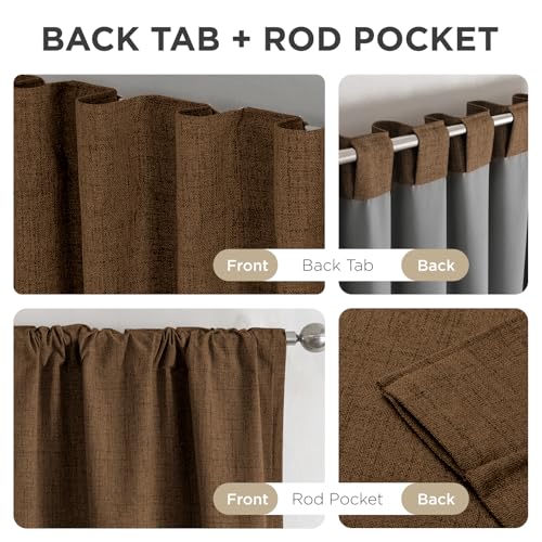 Blackout Curtains for Bedroom (Cappuccino / 66"W x 108"L (Pack of 2))