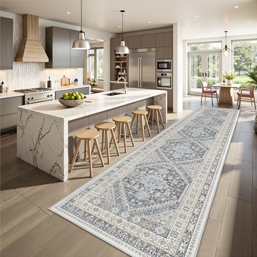 Runners for Hallway 12ft (Blue/Beige / 2'6" x 12' (Runner))
