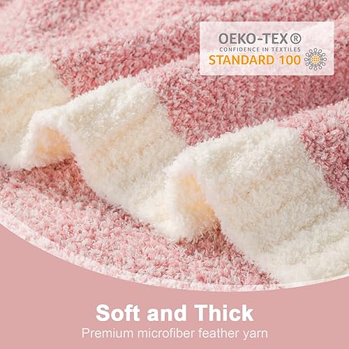 Pink Throw Blankets for Couch (Heather Pink / Throw (50"x60"))