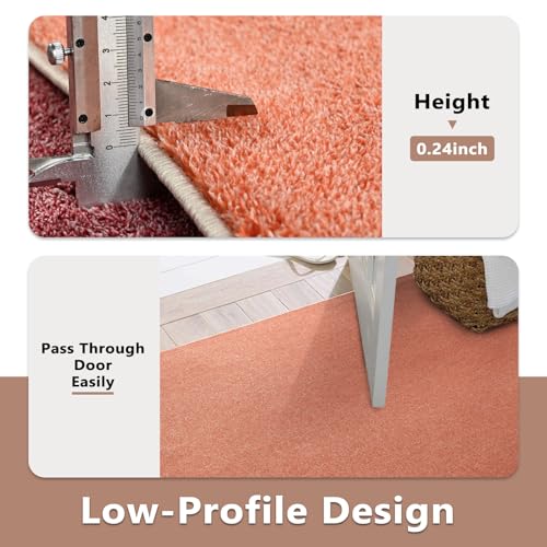 5x7 Orange White Area Rug Non (03 Orange/White / 5' x 7' (Rectangular))