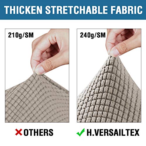 3 Piece Stretch Sofa Covers for 2 Cushion Sofa Couch Covers for Living Room Sofa Slipcovers (Medium-XL / Taupe)