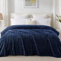 3D Fleece Twin Size Blanket for Bed (Navy Blue / Twin ( 60x80 IN ))