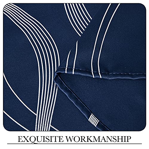 Sliding Door Curtains Extra Long Blackout Drapes for Large Window (1 - Navy / 52"W x 108"L (Pack of 2))