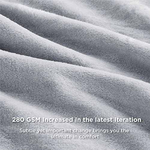 GentleSoft Fleece Blankets Queen Size Light Grey (Light Grey / Queen (90" X 90"))