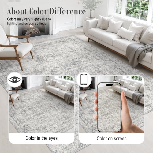 Area Rug Living Room (Retro Black Grey / 8' x 8' (Square))