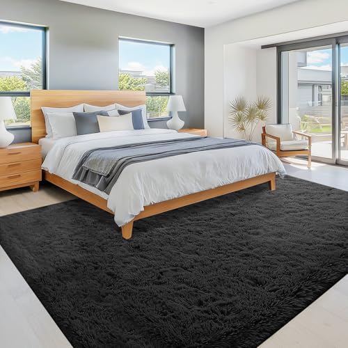 6x9 Area Rug for Living Room (Black / 6' x 9' (Rectangular))