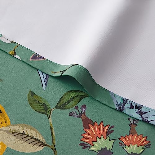 Living Room Curtains 72 Inches Long Floral Spring Curtains (Sage Green / 52"W x 72"L (Pack of 2))