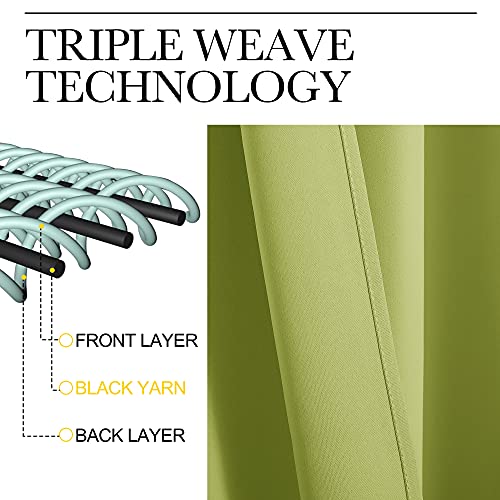 Kitchen Curtains (Fresh Green / 34"W x 40"L (Pack of 2))