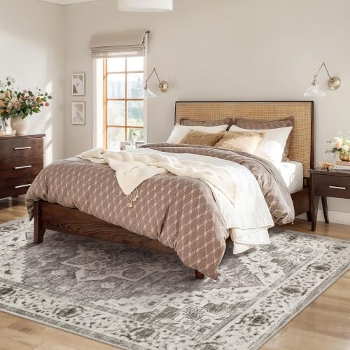 8x10 Washable Non Slip Boho Area Rug for Living Room (Earth Tone/Multi / 8' x 10' (Rectangular))