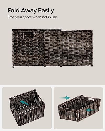 Woven Storage Basket with Lid (35 L / Brown)