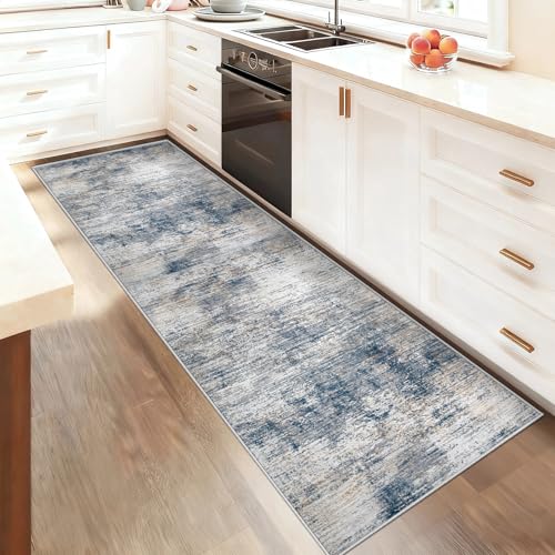 2x8 Runner Rug for Hallway (Blue White / 2' x 8' (Rectangular))