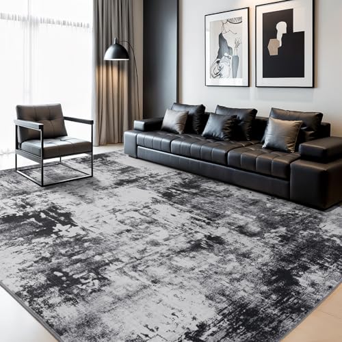 5x7 Area Rugs for Living Room (03-black Grey / 5' x 7' (Rectangular))