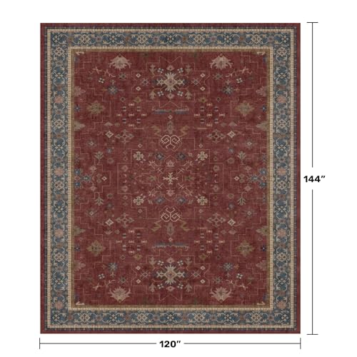 Moroccan Big Rugs for Living Room (10' x 12' (Rectangular) / Burgundy)