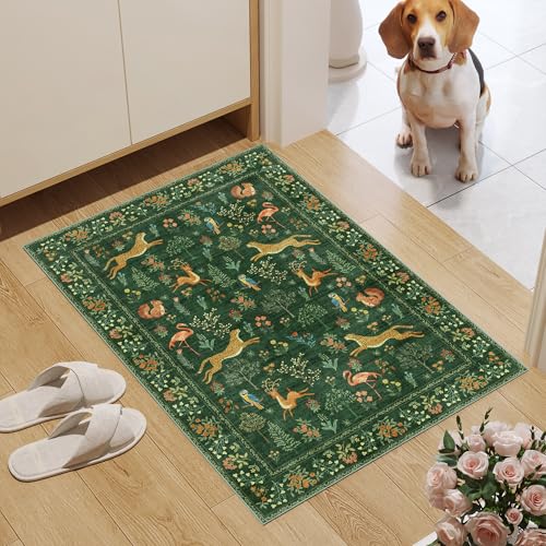 2x3 Entryway Rug (Green (Animal) / 2' x 3' (Rectangular))