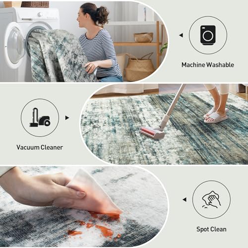 5x7 Area Rugs for Living Room (Teal Green/Multi Color / 5' x 7' (Rectangular))