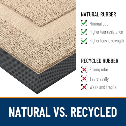 Front Door Mat Outside 33x21 (Off-white / 33" x 21")