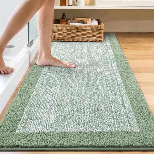 70x24 Long Bathroom Rugs Non Slip Washable (Green / 2' x 5'10" (Rectangular))