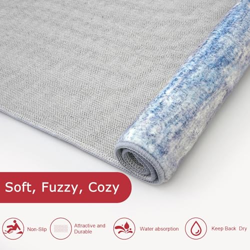 3x5 Rug Modern Ombre Living Room Area Rug (Blue/Grey/Beige / 3' x 5' (Rectangular))