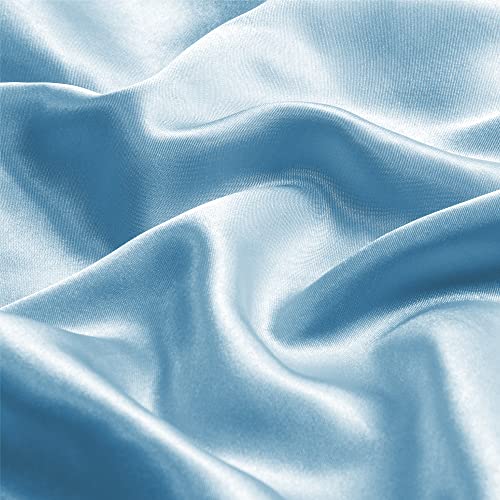 Zipper Satin Pillowcases (Blue / Standard (20" x 26")-Zipper)