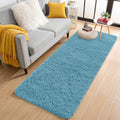 2x6 Machine Washable Runner Rugs for Hallway (2x6 Ft / Slate Blue)