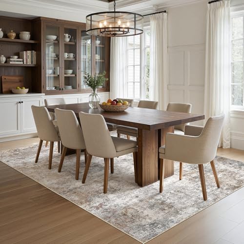 7x9 Area Rug Living Room Rugs (Brown Grey / 7' x 9' (Rectangular))