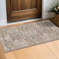 Moss Green Washable 2x4 Entry Rug (Moss / 2' x 4' (Rectangular))