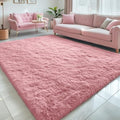 5x8 Machine Washable Large Area Rugs for Living Room (5x8 Ft / Pale Pink)