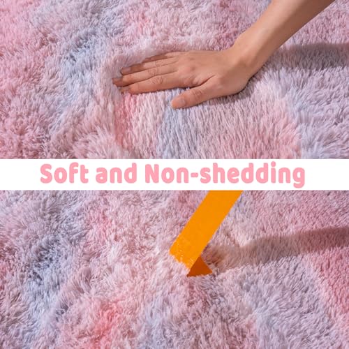 Soft Runner Rugs for Bedroom Hallways (2' x 6' (1 pc) / Abstract Pink)