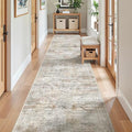 2x10 Runner Rug Non Slip (Grey/Rust / 2' x 10' (Runner))