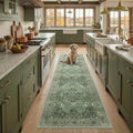 Washable Area Rug (Green/Dark Green/Gray / 2' x 8' (Rectangular))
