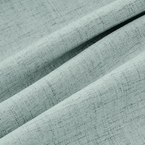 100% Blackout Linen Curtains 42 x 63 Inch Seafoam Green 2 Panels (Seafoam Green / 42"W x 63"L (Pack of 2))