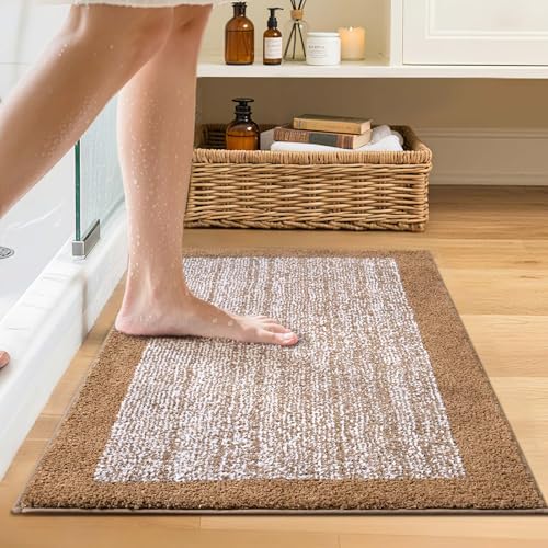 Bathroom Rugs 24x17 Non Slip Washable (Coffee / 1'5" x 2' (Rectangular))