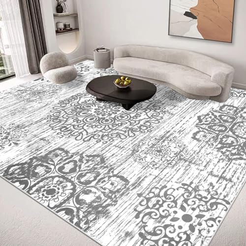 HEBE Area Rug for Living Room 6'x9' (Grey / 6' x 9' (Rectangular))