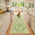 Washable Area Rug (Green/Yellow / 2'6" x 8' (Rectangular))