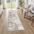 2x6 Washable Runner Rug for Hallway (Brown Grey / 2' x 6' (Runner))